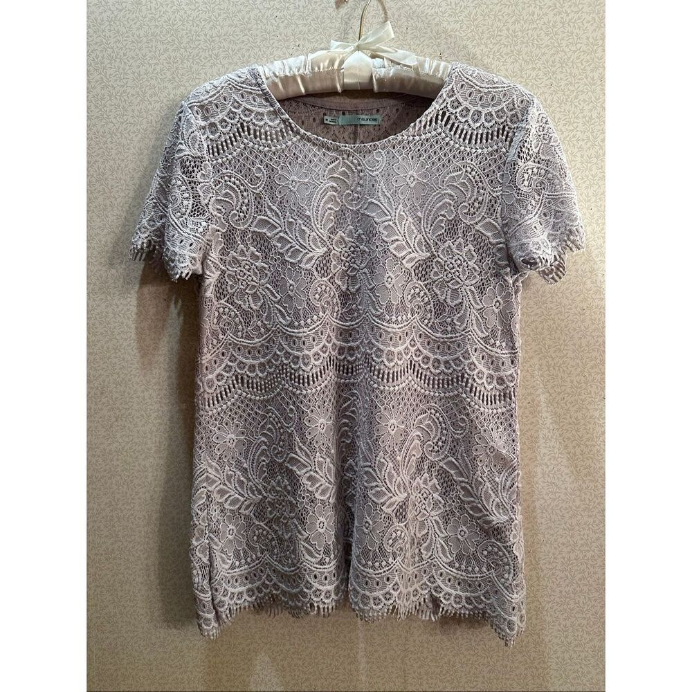 Like new Maunces lace boho top